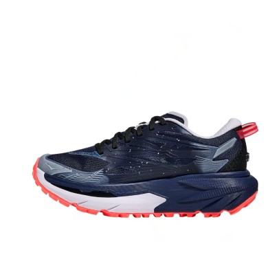 Zapatillas Hoka Mafate 5 Mujer Midnight Blue Starlight Glow estructura de TPU
