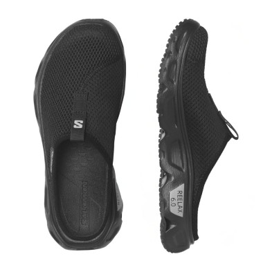 Sandalias Salomon Reelax Slide 6.0 mujer Black/ Black/ Alloy calzado de recuperación