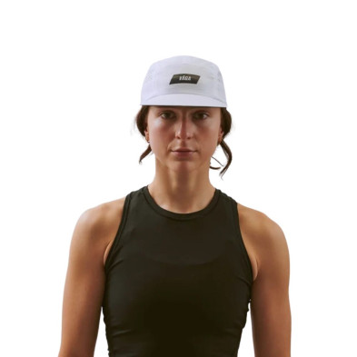 Gorra Running VAGA Feather Racing Cap White lista para las carreras