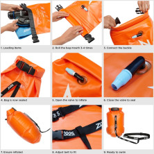 Boya Zoggs Hi Viz Swim naranja blanco