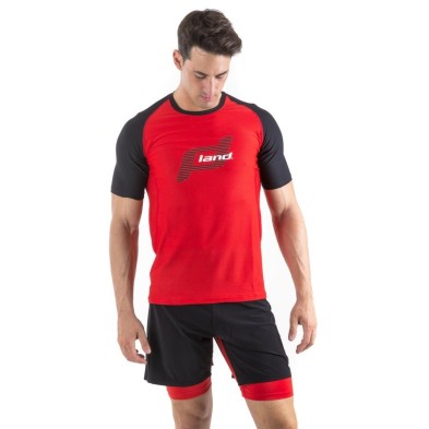 Pantalón Corto Técnico 2en1 Extreme (negro-rojo)