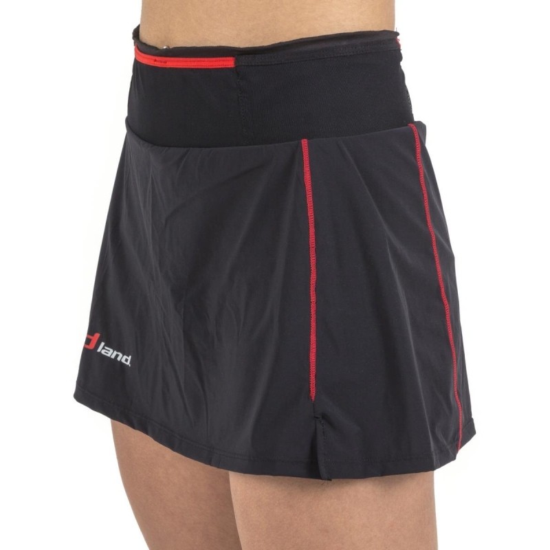 Falda Usual 2 en 1 negro rojo Land